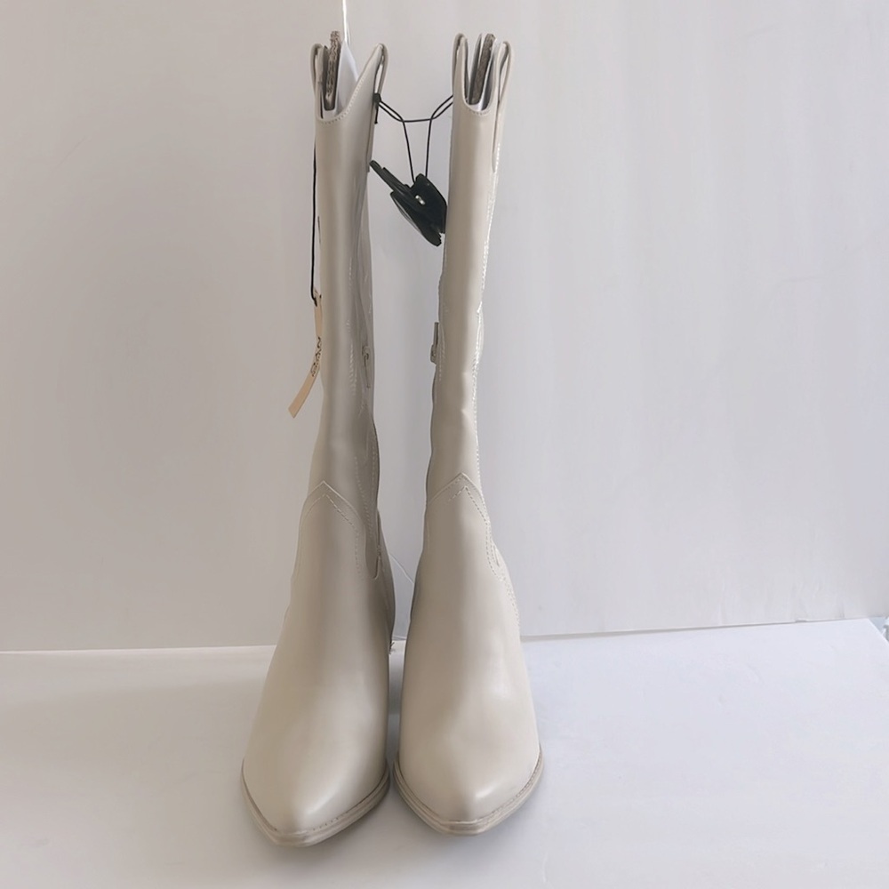 Madden NYC Embroidered Tall Western Coastal Cowgirl Stacked Heel Boot Size 9 NWT - Picture 8 of 10